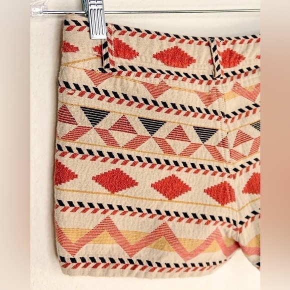 BB Dakota Anita Aztec Pattern Jacquard Textured Shorts Womens Sz 4 Boho Festival - Picture 7 of 7